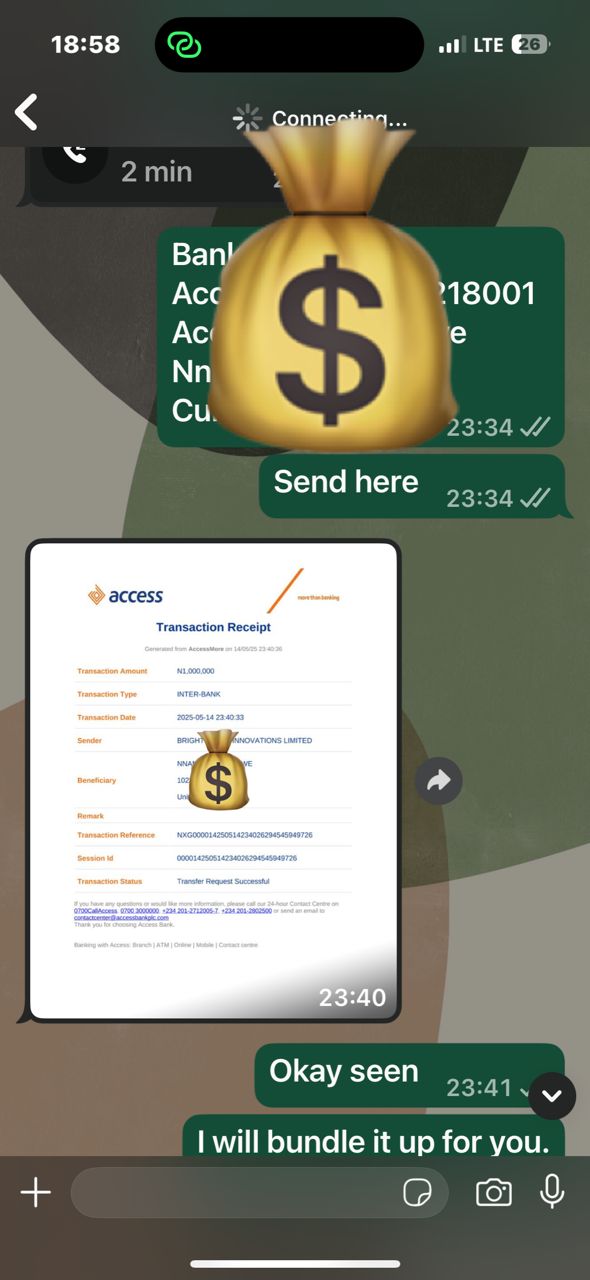 Successful blog sale transaction confirmation